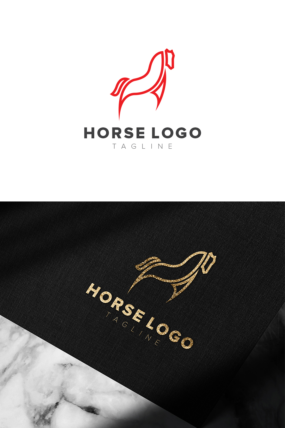 Horse Logo pinterest preview image.