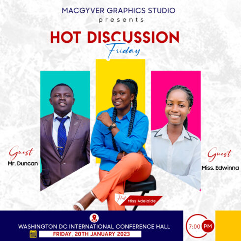 Hot Discussion Youth Program Flyer Design cover image.