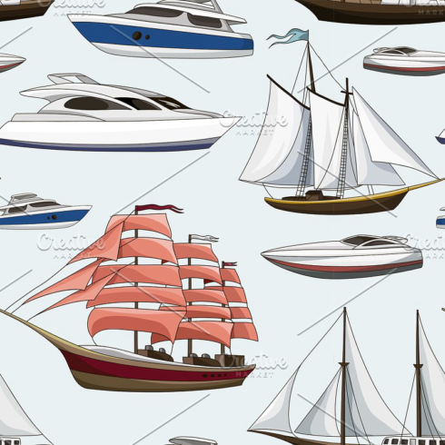 Ships and yachts pattern main cover.