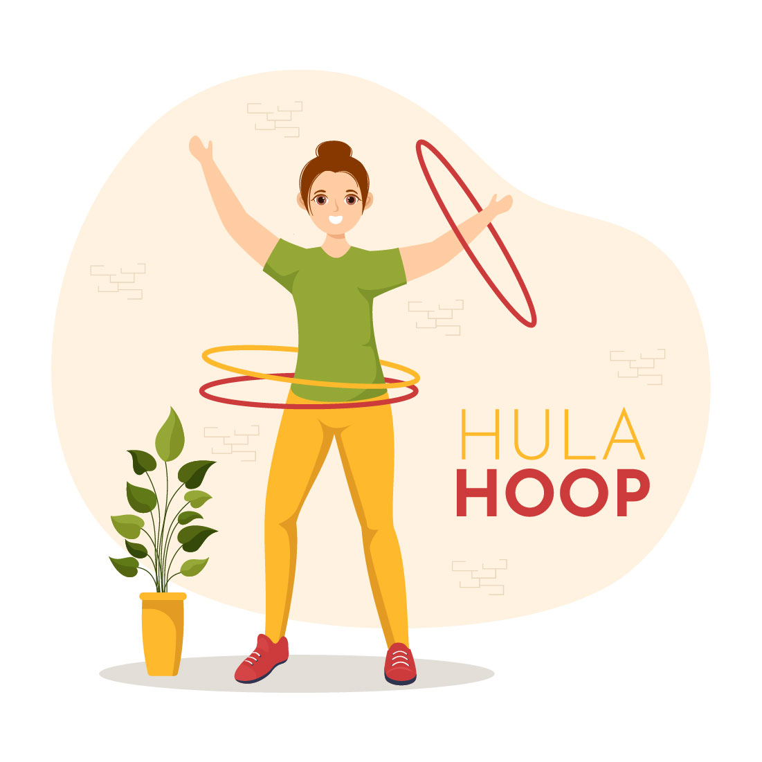 12 Playing Hula Hoop Illustration cover image.