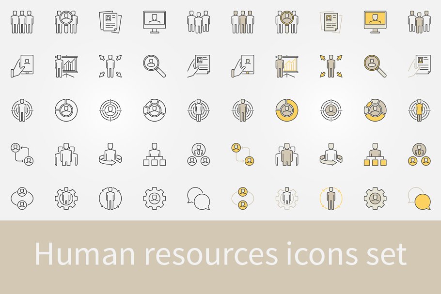 human resources icons baneer 56