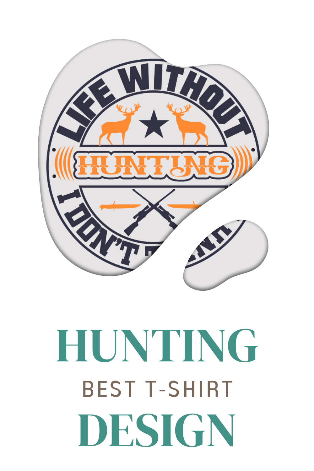 T-shirt Hunting Design Bundle pinterest image.