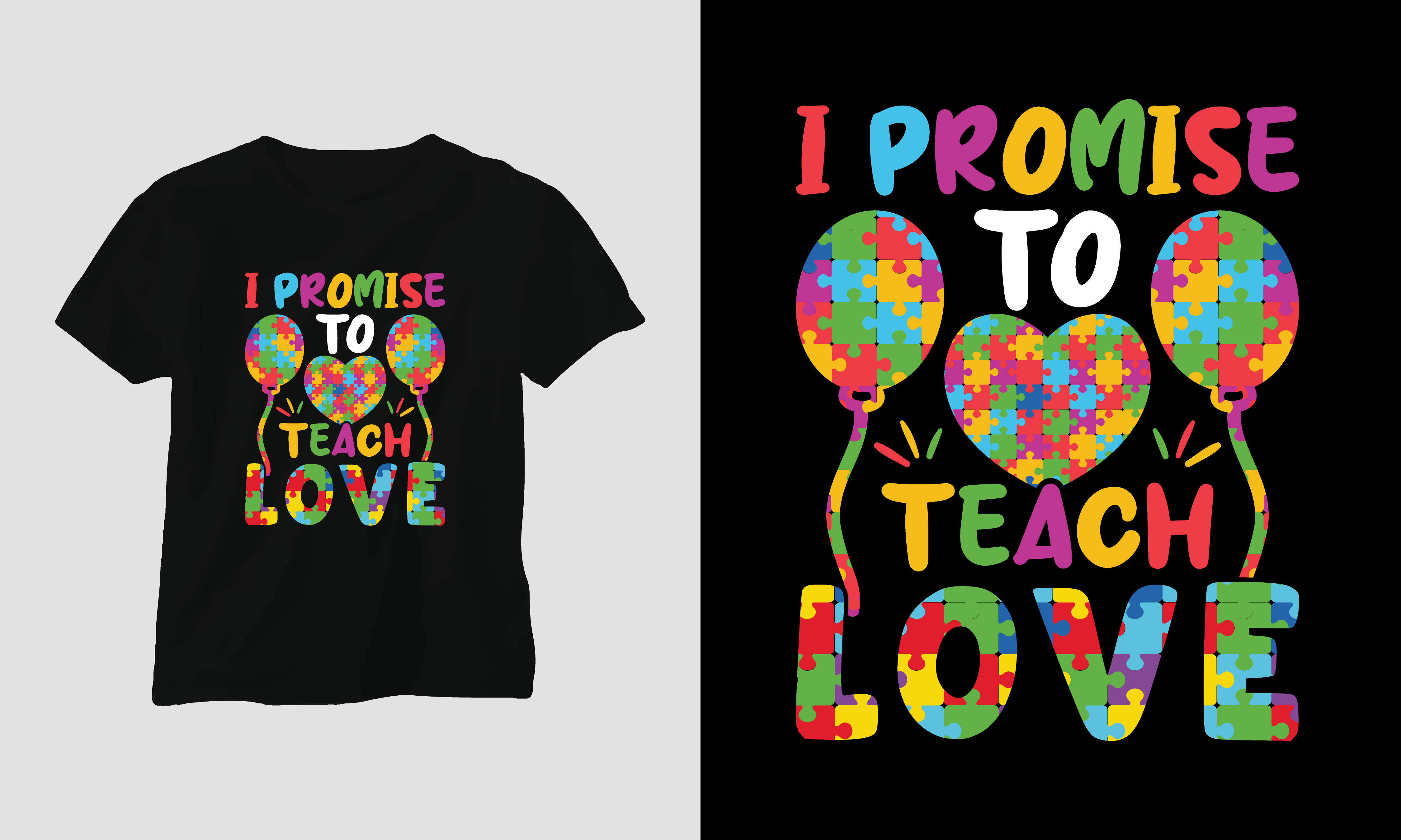 I Promise to Teach Love T-shirt preview image.