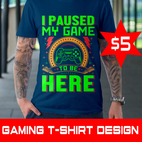Creative Gaming T-Shirt Design main cover.