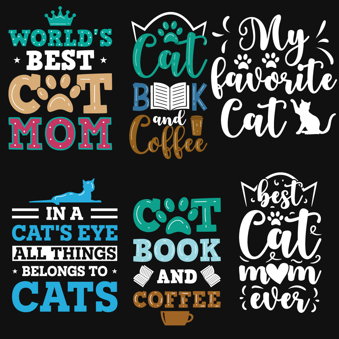 10 Best Cat T-Shirt Designs Bundle cover