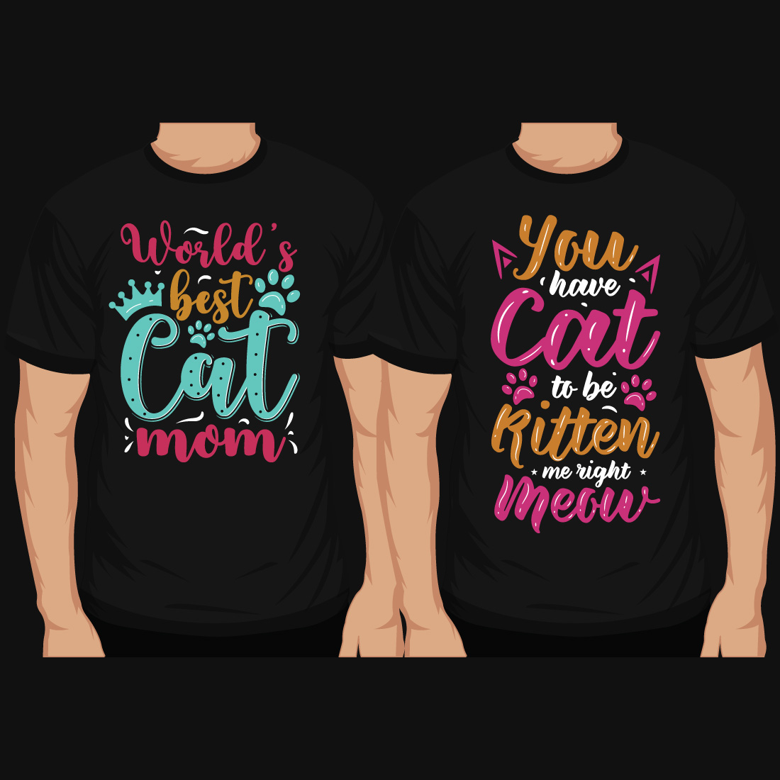 10 Cat T-Shirt Designs Bundle cover