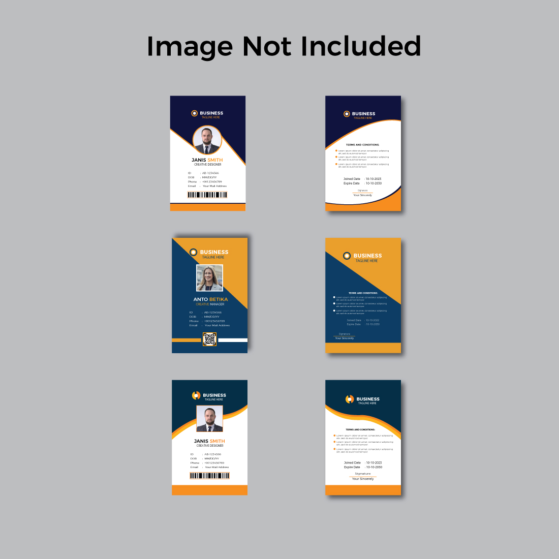Corporate Business ID Card Template cover image.