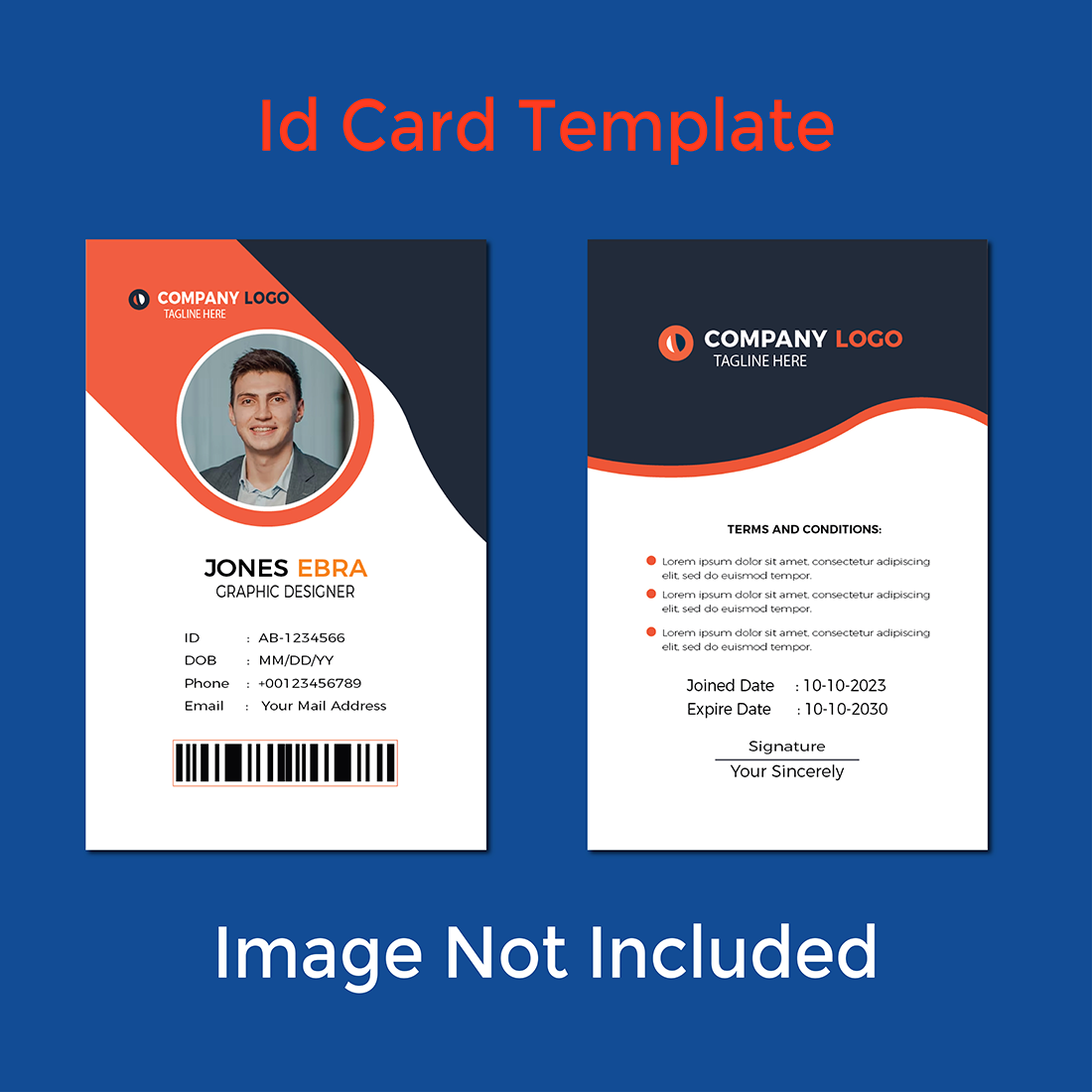 Free employee id card sample design – GraphicsFamily