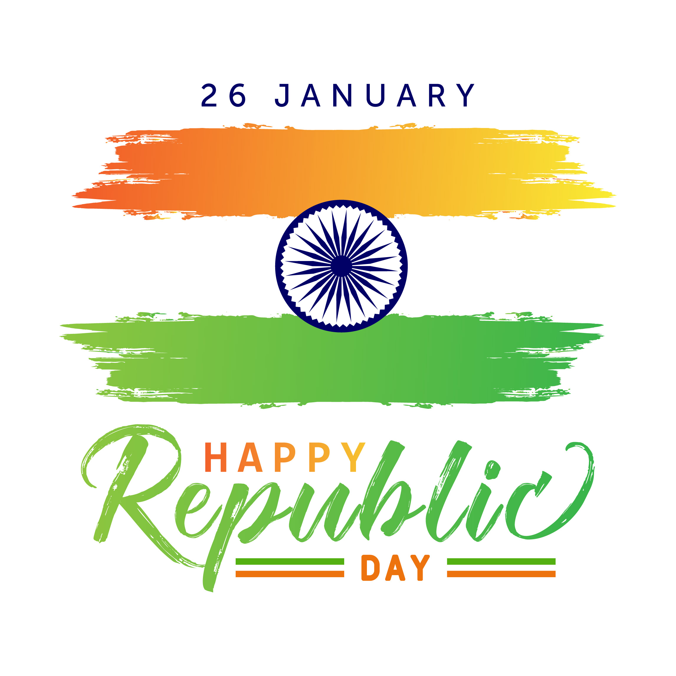 Happy Republic Day India Template Design main cover.