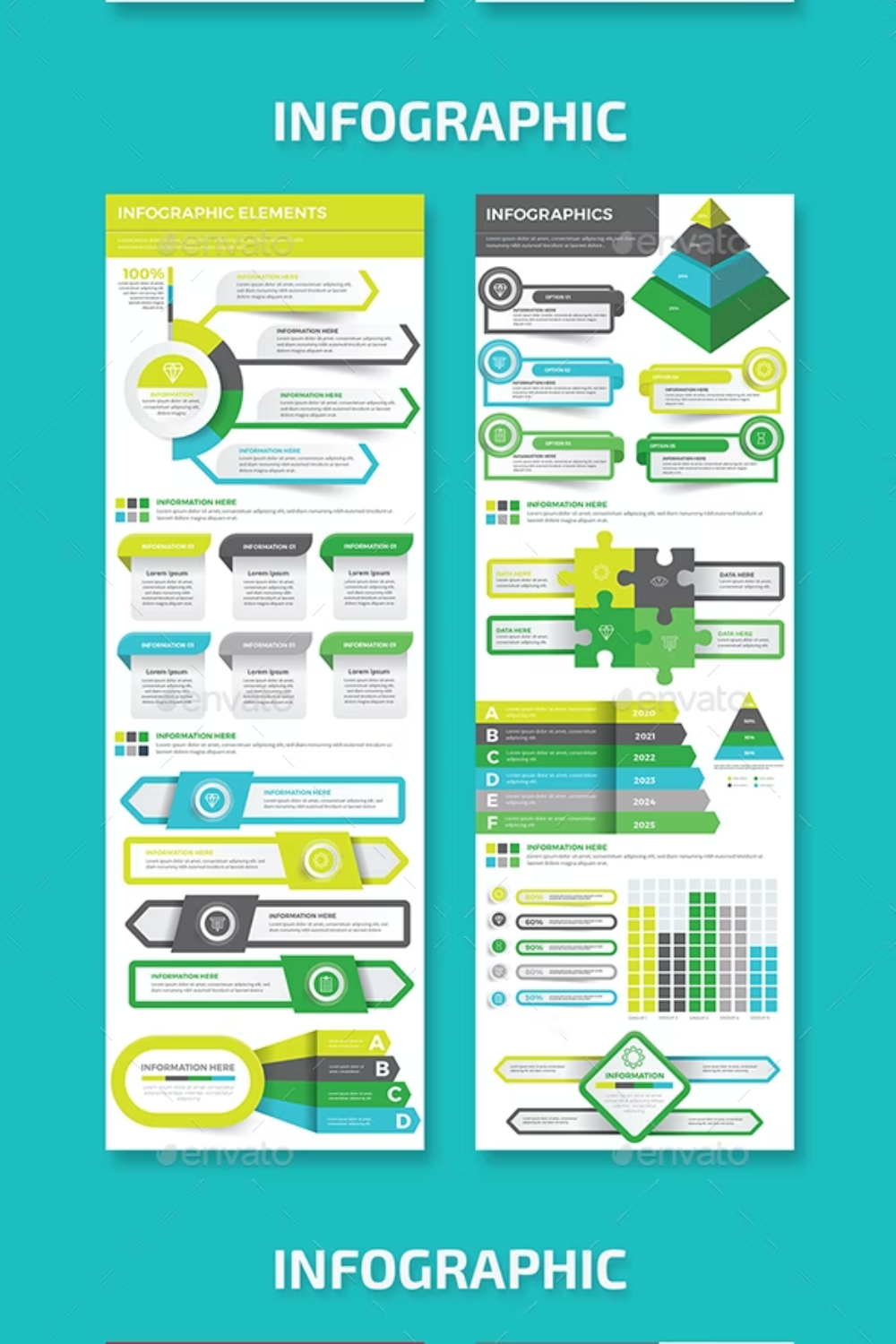 Infographic Design Pinterest Cover.