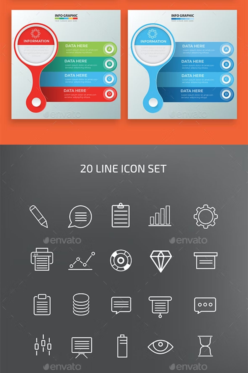 Infographic Design Pinterest Cover.