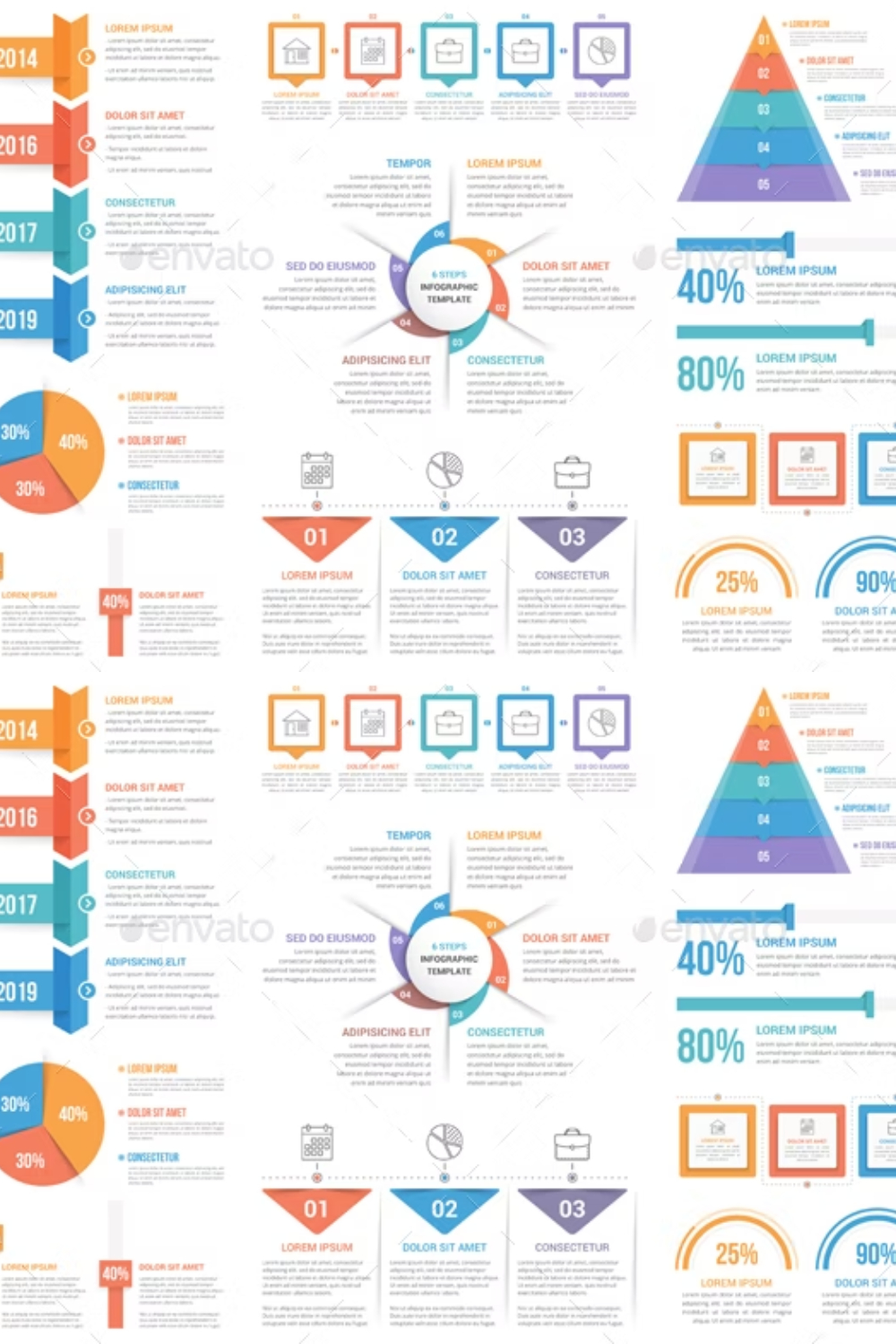 Infographic Elements Pinterest Cover.