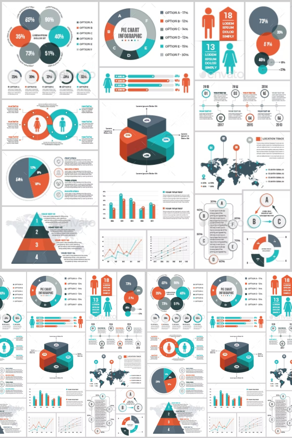 Infographic Elements Pinterest Cover.
