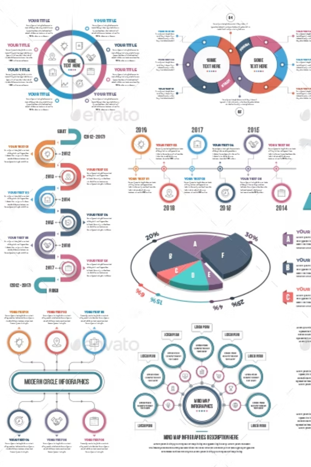 Infographic Elements Pinterest Cover.