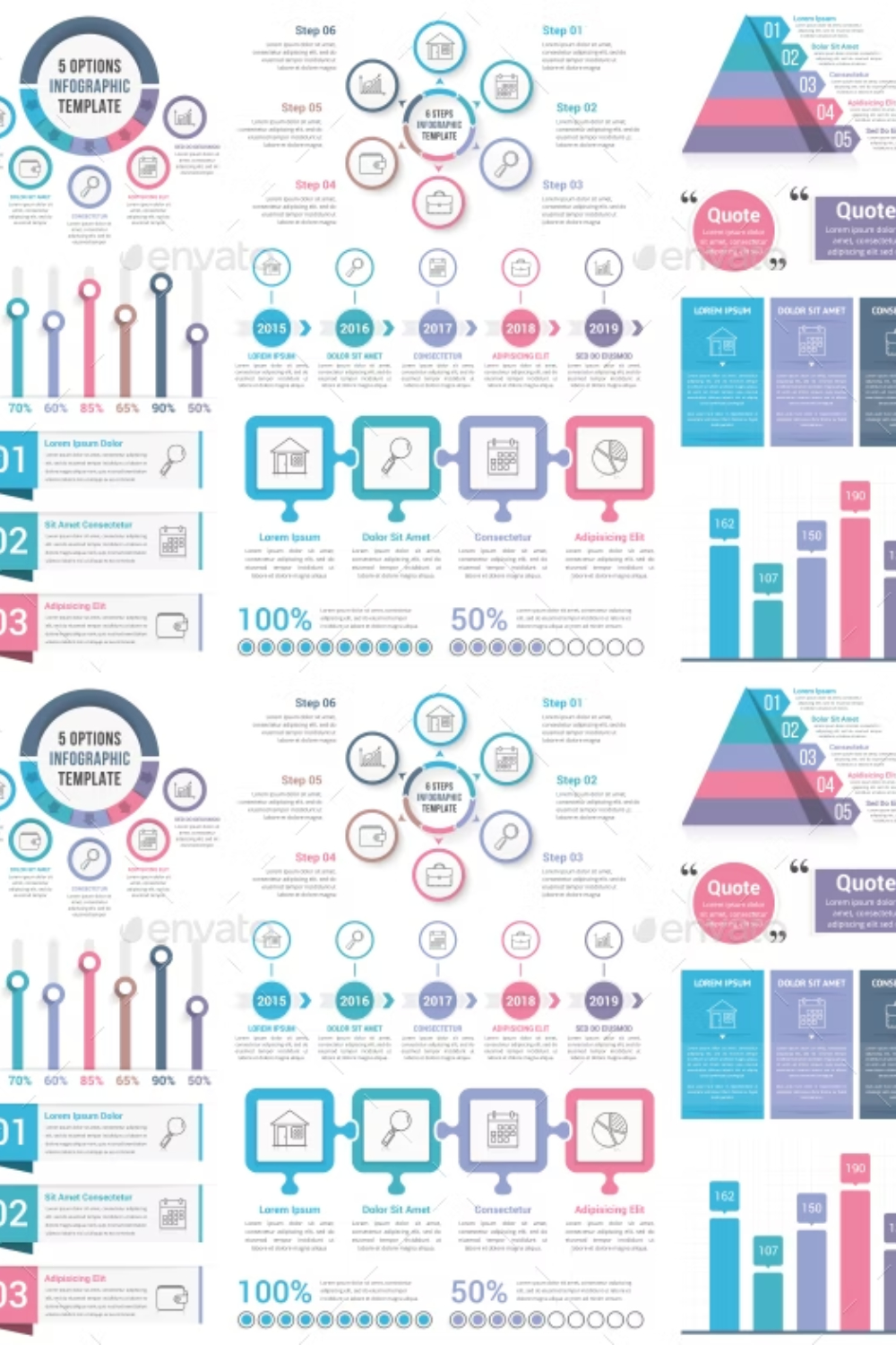 Infographic Elements Pinterest Cover.