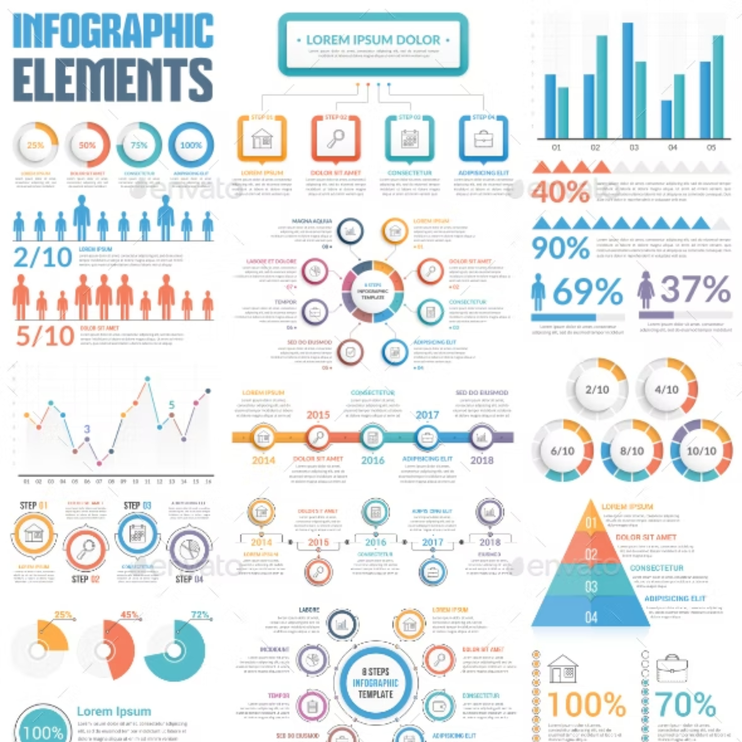 Infographic Elements Bundle Main Cover.