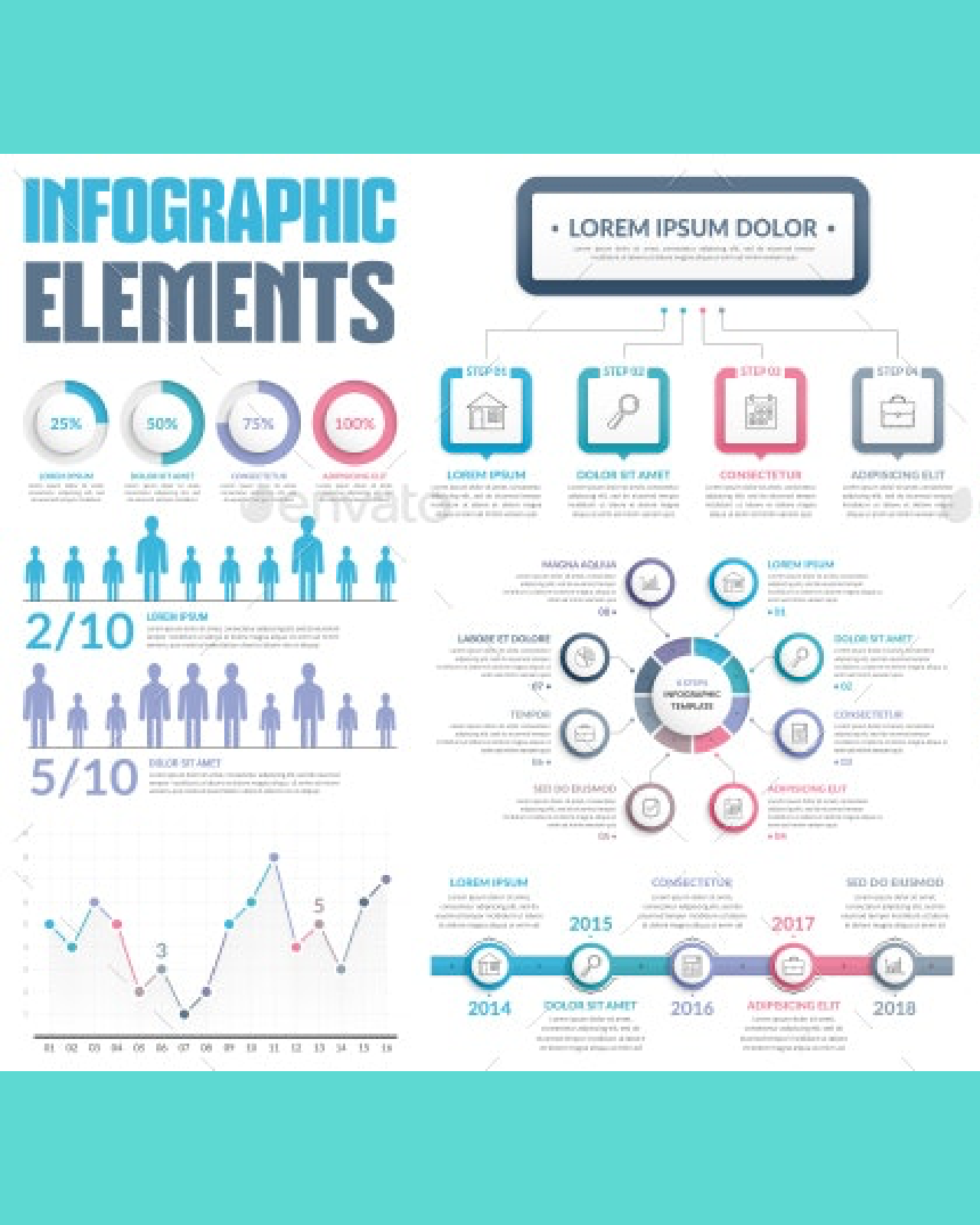 Infographic elements pinterest image.