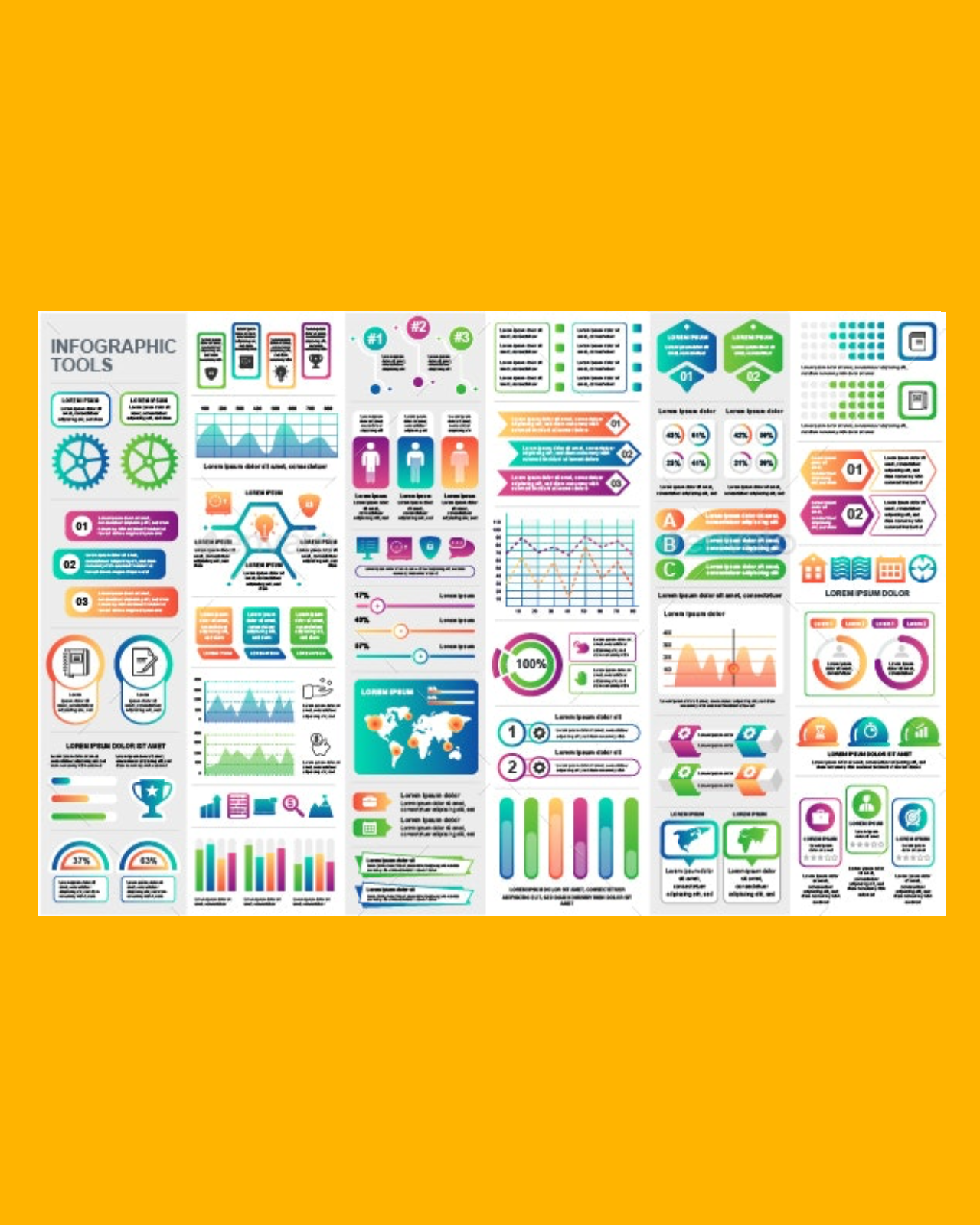 Infographic elements pinterest image.