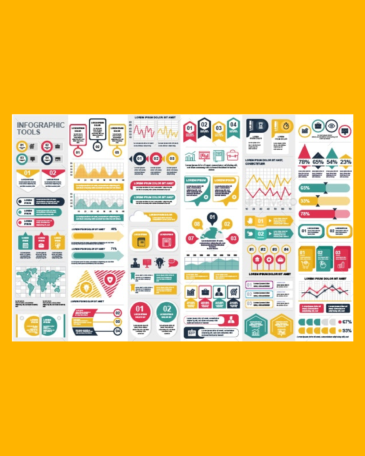 Infographic elements pinterest image.