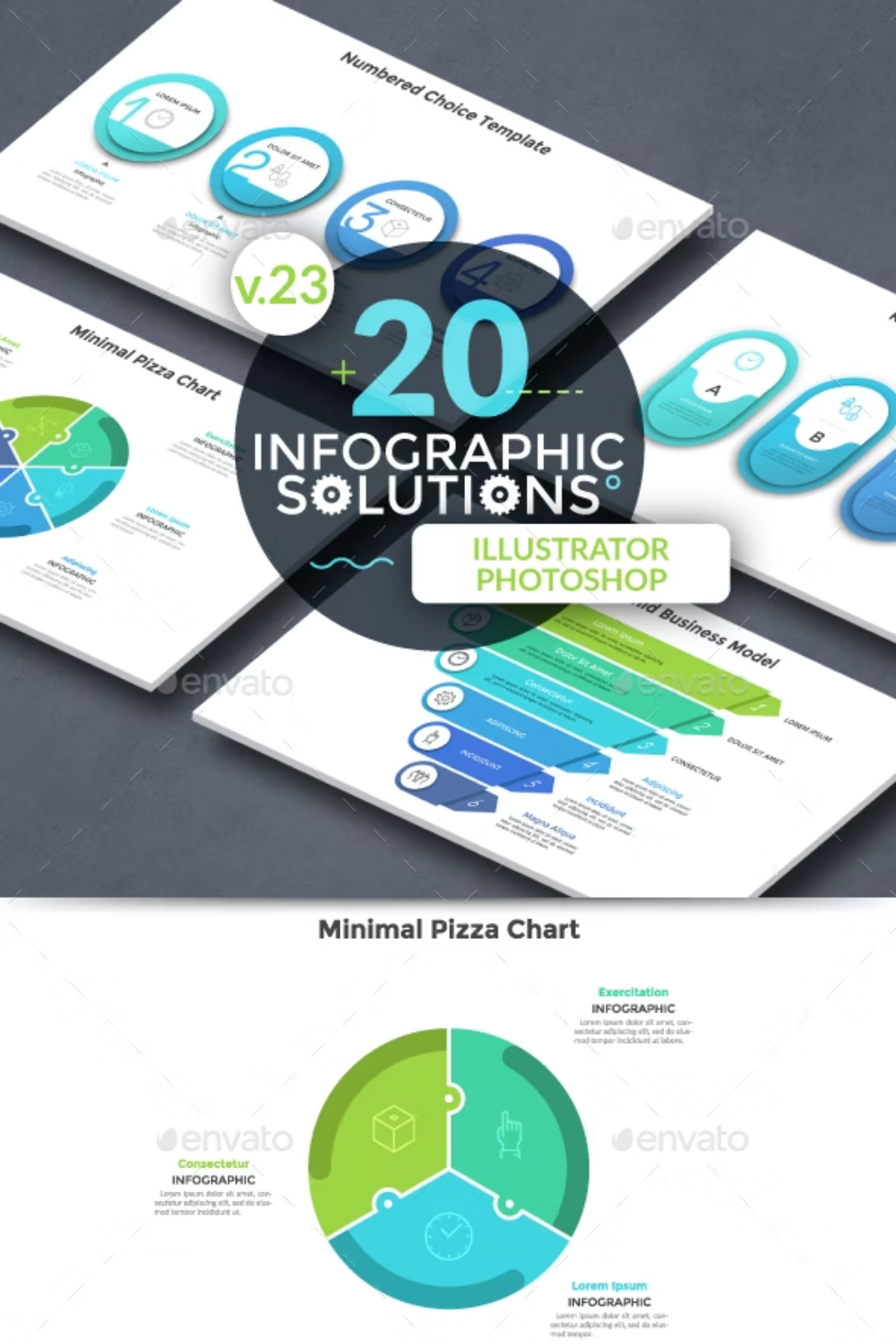 Infographic Solutions. Part 23 Pinterest Cover.
