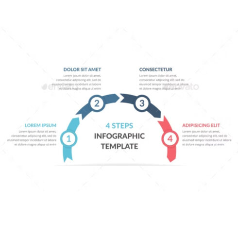 Infographic Template With 4 Steps Main Cover.