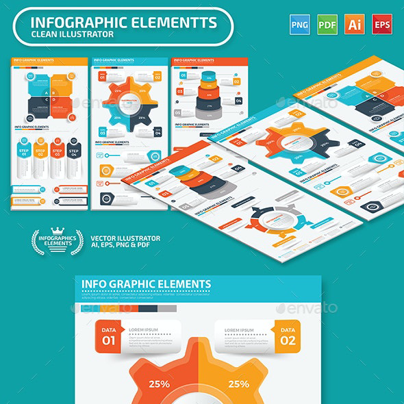 infographics elements main cover. 125