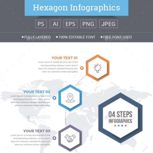 Infographics Template With 04 Steps Main Cover.