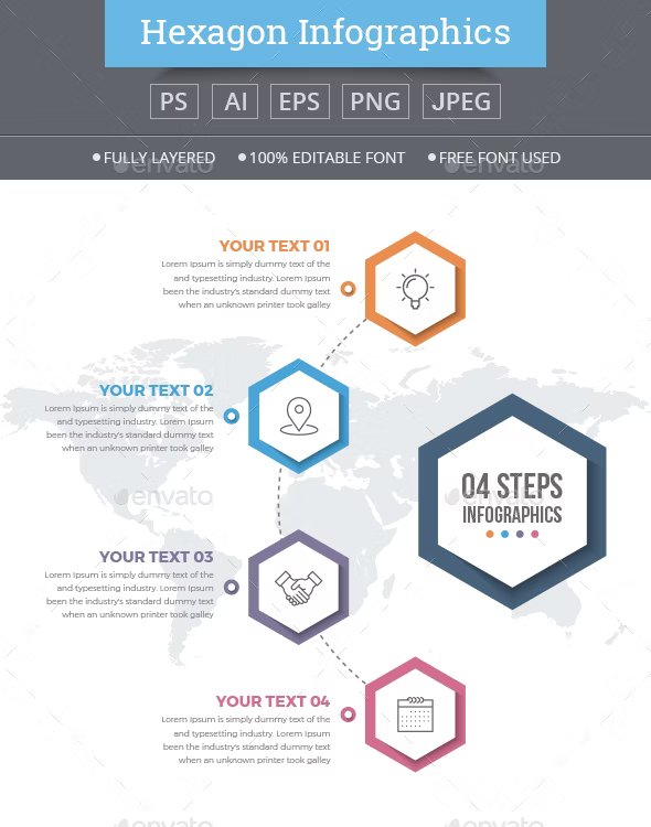 infographics template with 04 steps 266