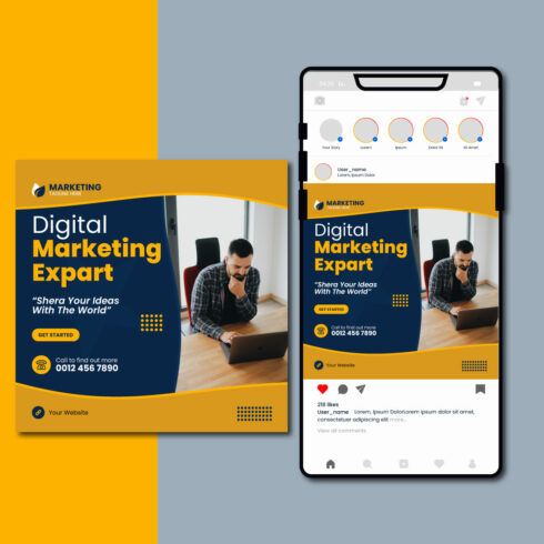 Corporate Digital Marketing Social Media Post Design cover image.