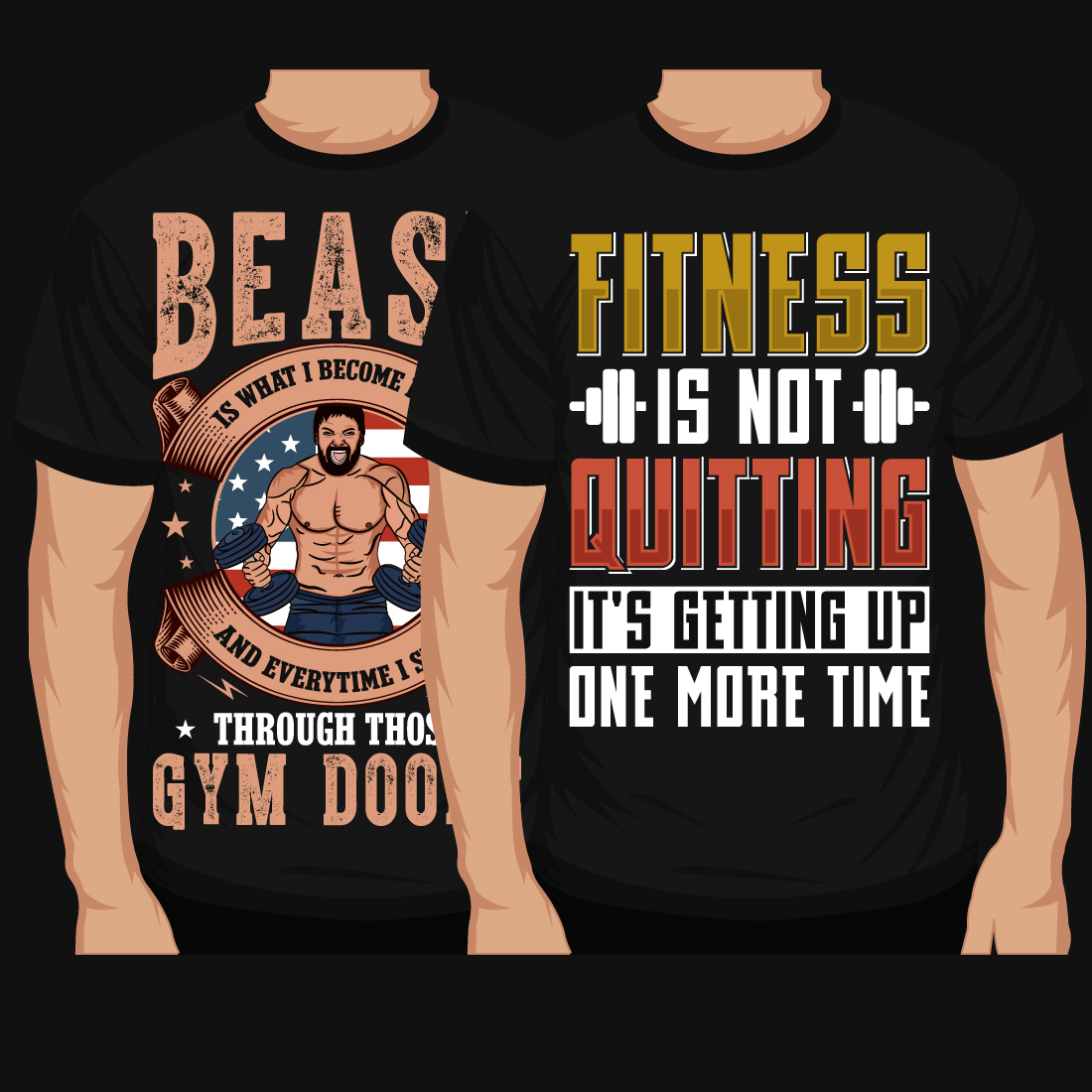 Best Gym T-Shirt Designs Bundle cover