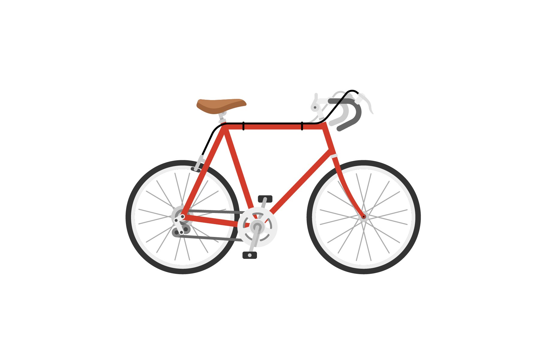 Simple red bicycle.