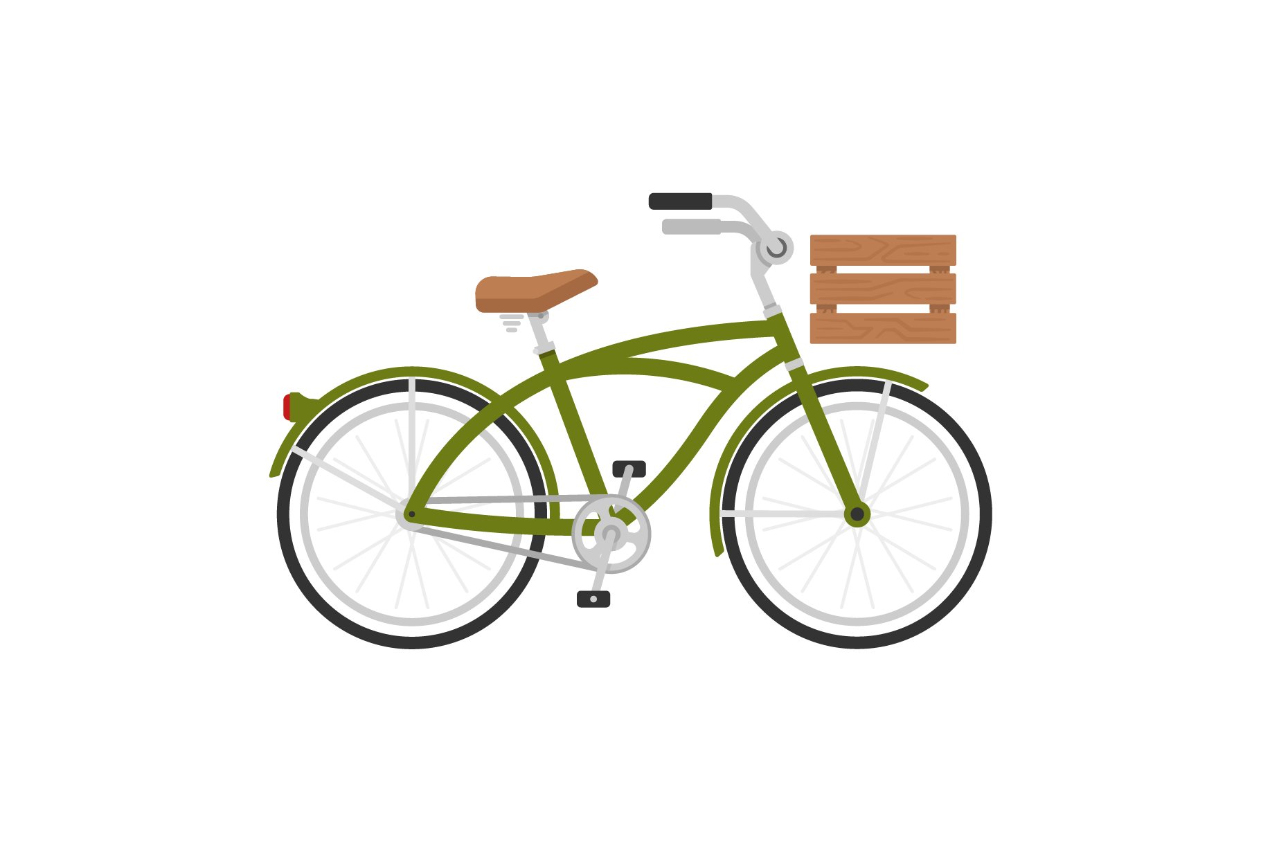 Creative green bicycle.