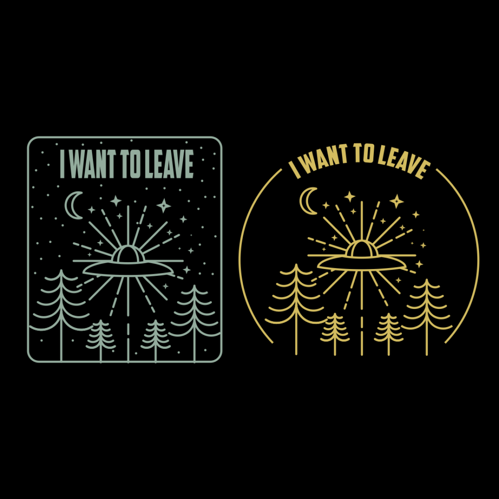 I want to leave - Simple Line Art T- shirt design - MasterBundles