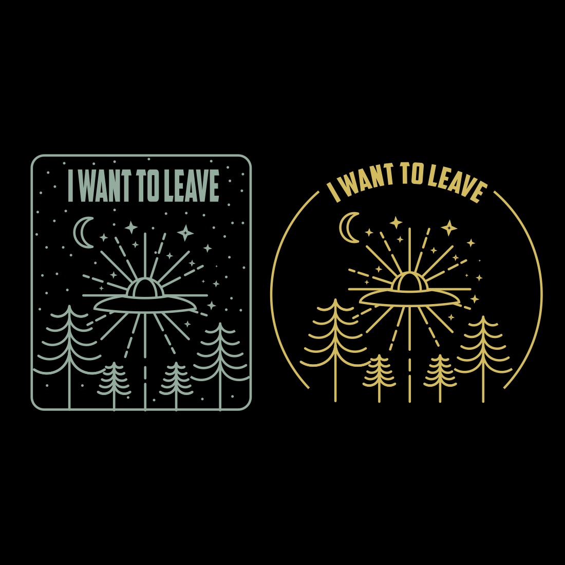 I Want to Leave Simple Line Art T- shirt Design cover image.