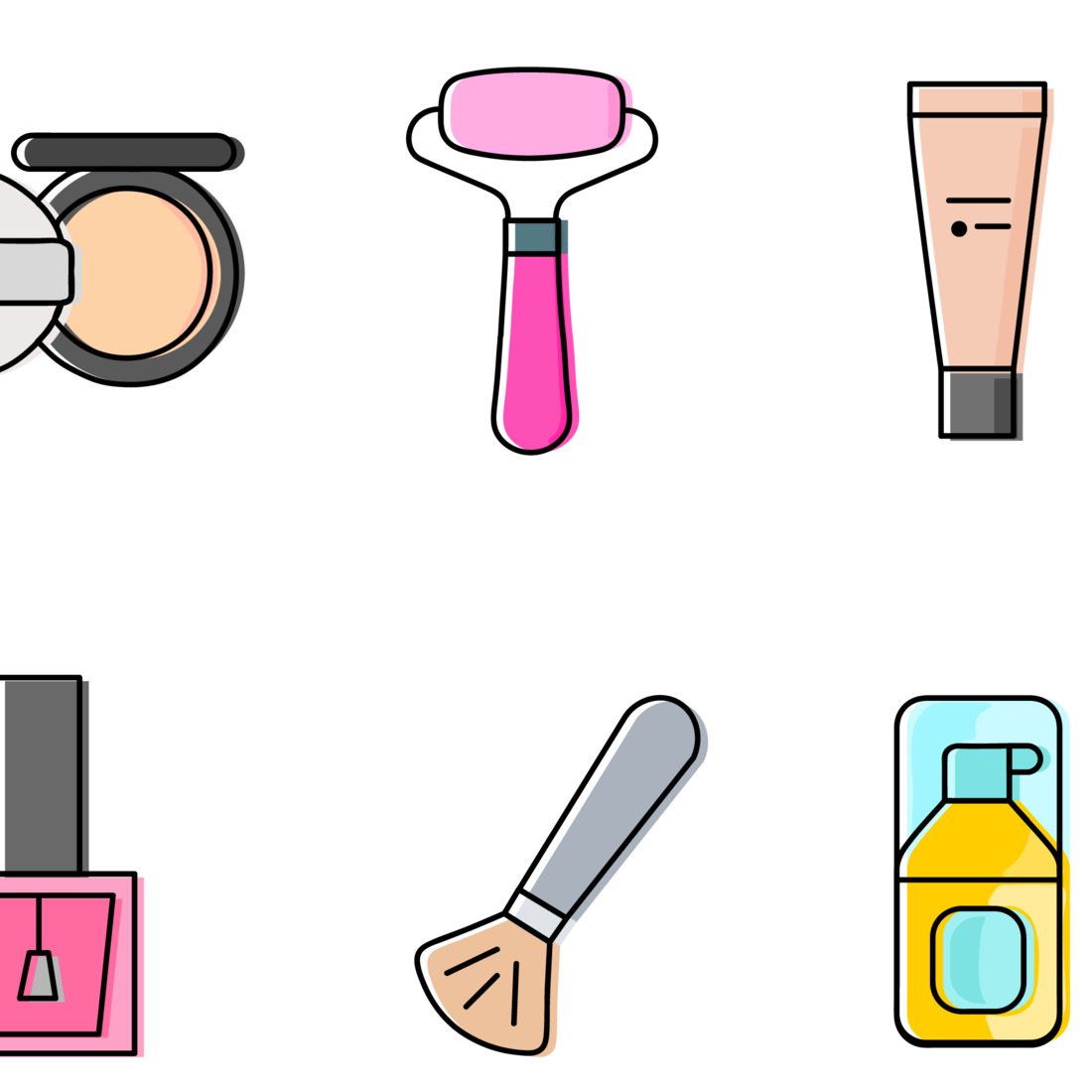 10 Cosmetics Line Icons image preview.