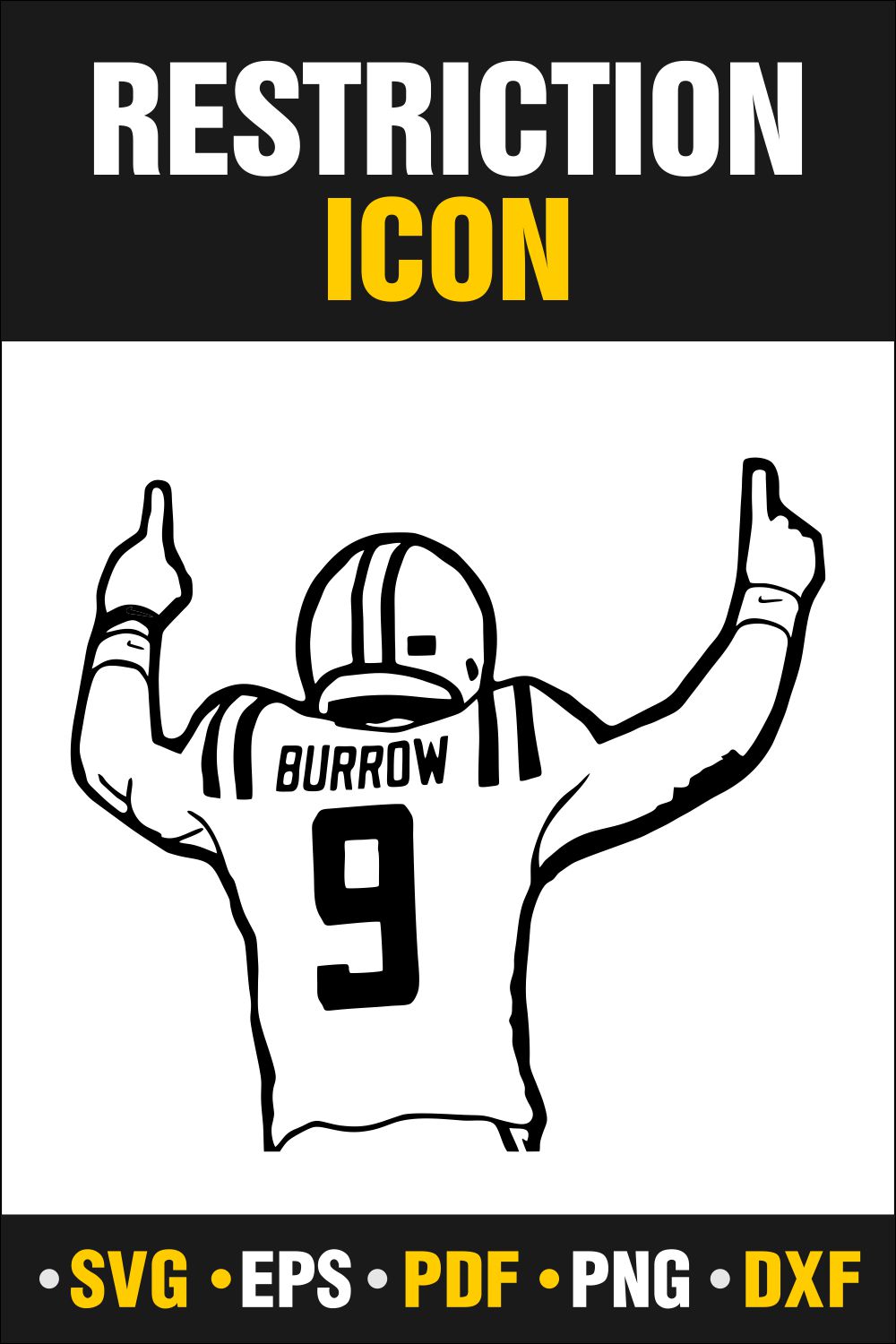 Irresistible silhouette image of Joe Burrow