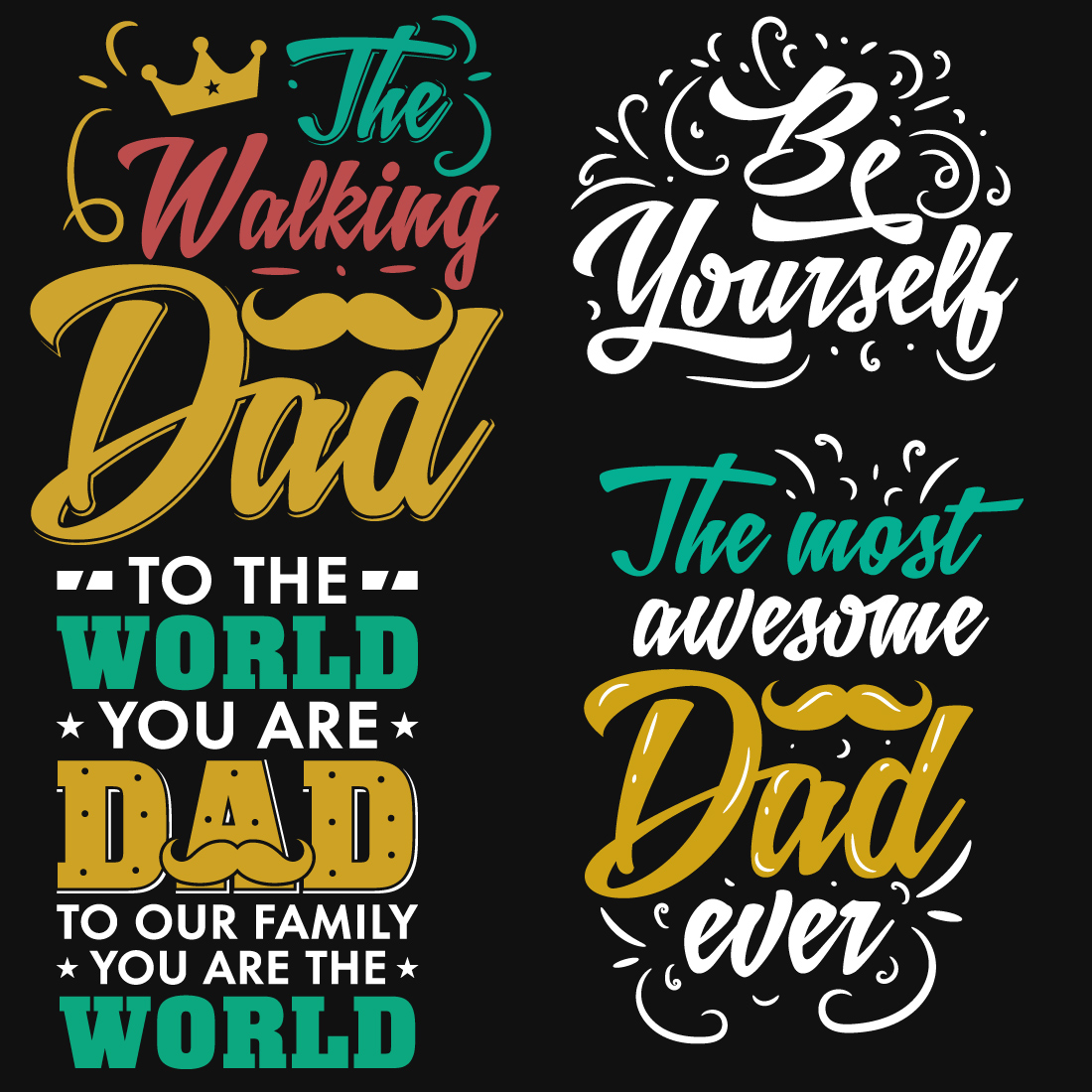 10 Best Typographic T-Shirt Designs Bundle cover image.