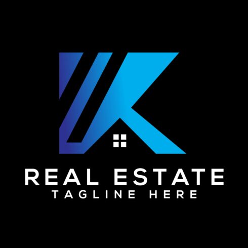 Letter K Real Estate Logo Design cover image.