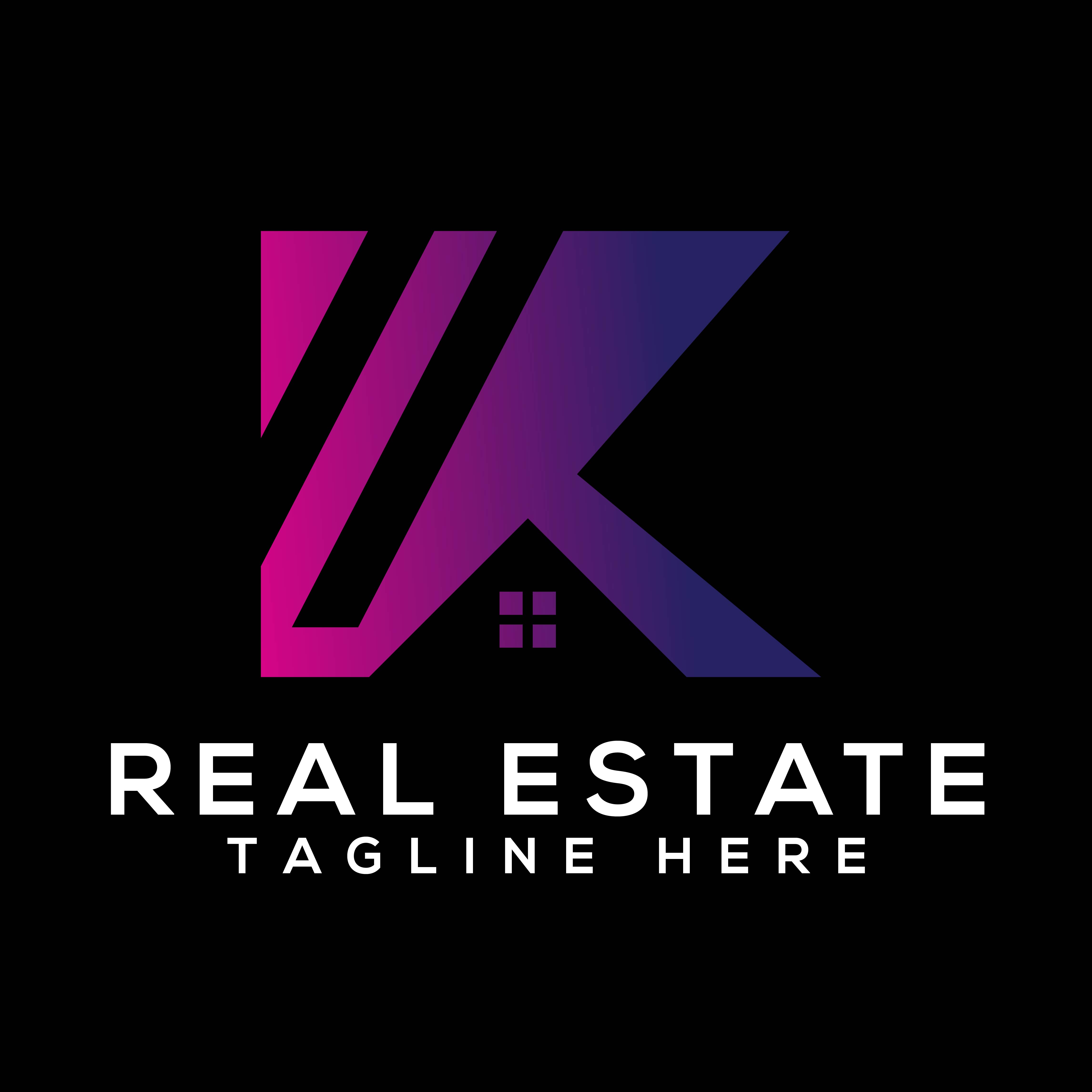 Real Estate Logo Letter K Design cover image.