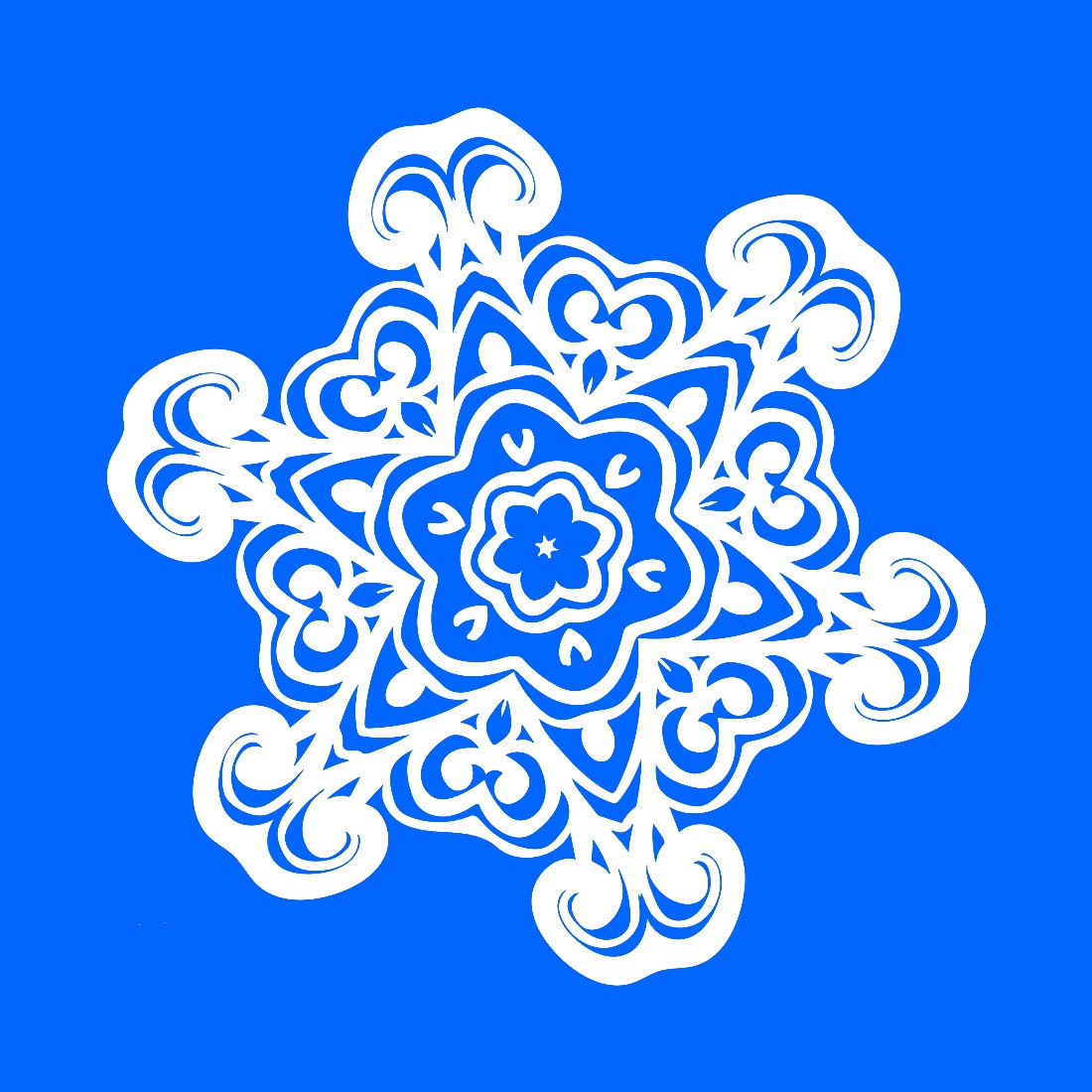 POD Snowflake White Cut Out For Any Craft PNG main cover