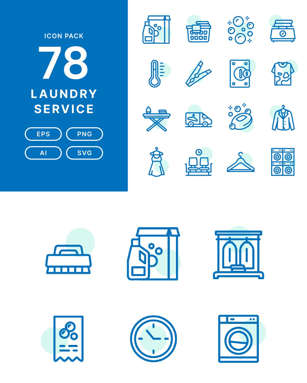 Laundry service icon pack pinterest image.