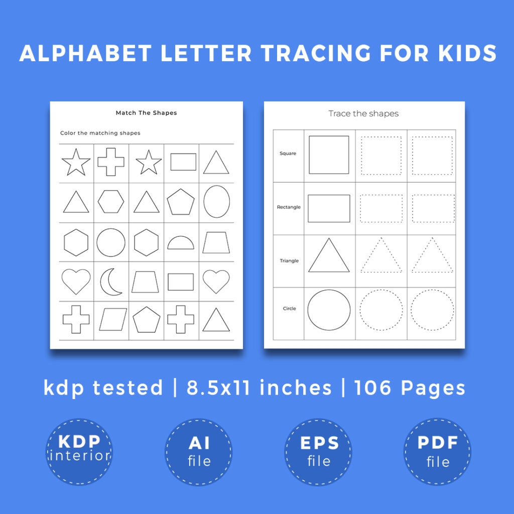 Alphabet Letter Tracing Worksheet For Kids KDP Interior - MasterBundles