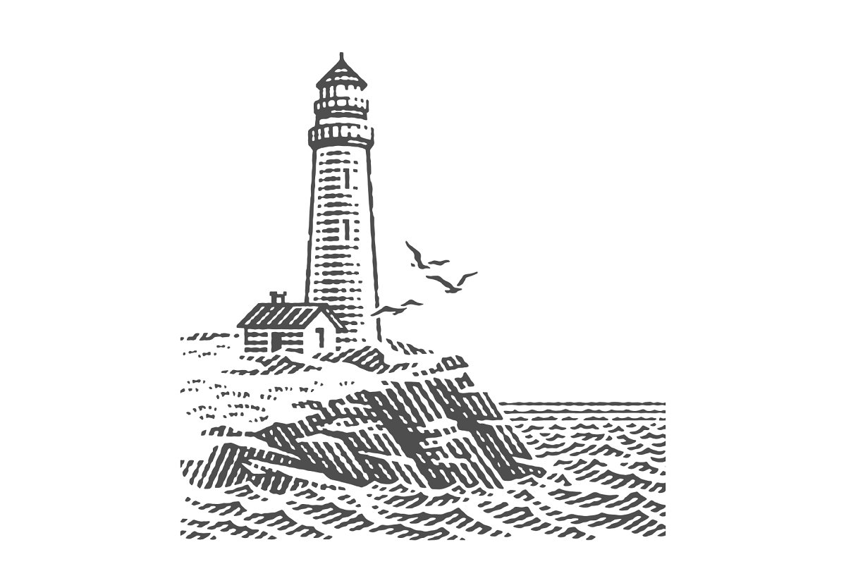 Cover image of Lighthouse & sea.