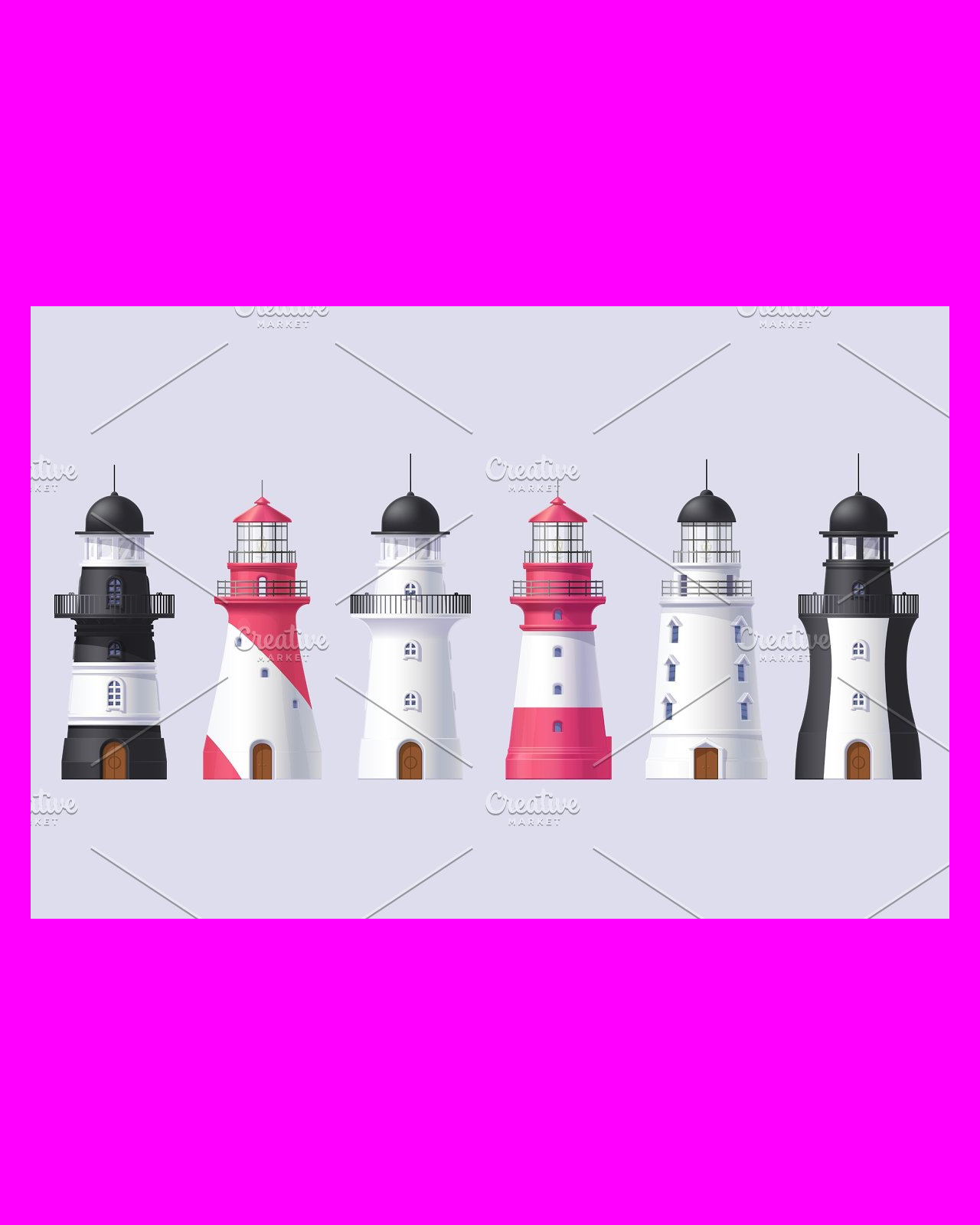 Lighthouse, Light House, Beacon Set pinterest image preview.