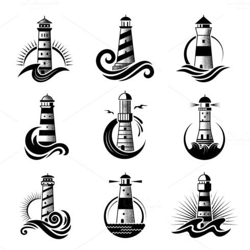 Lighthouse logo. Business stylized main image preview.