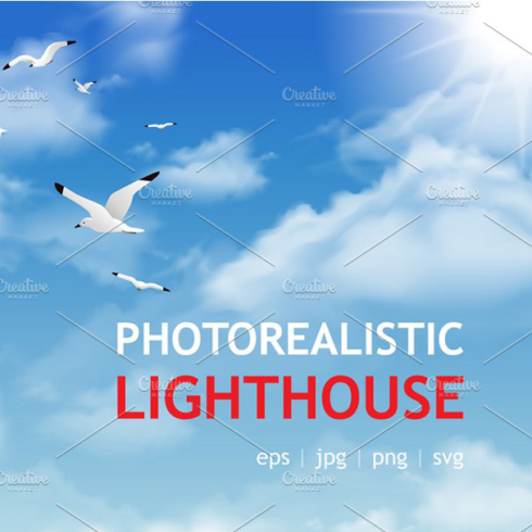 Lighthouse realistic set main image preview.