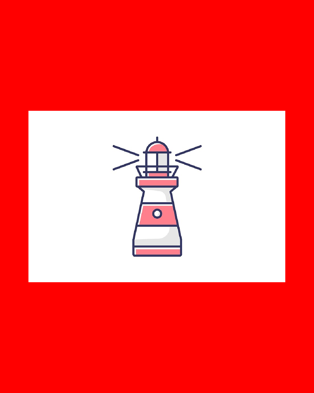 Lighthouse rgb color icon pinterest image.