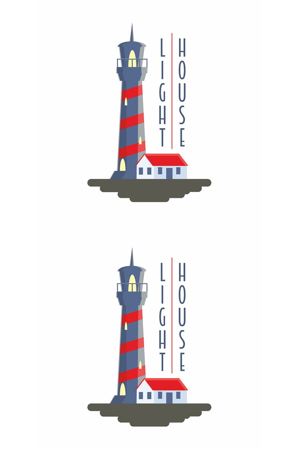 Lighthouse Vector Logo Pinterest Cover.