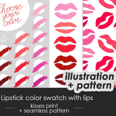 Lips Color Swatch, Beauty Salon.