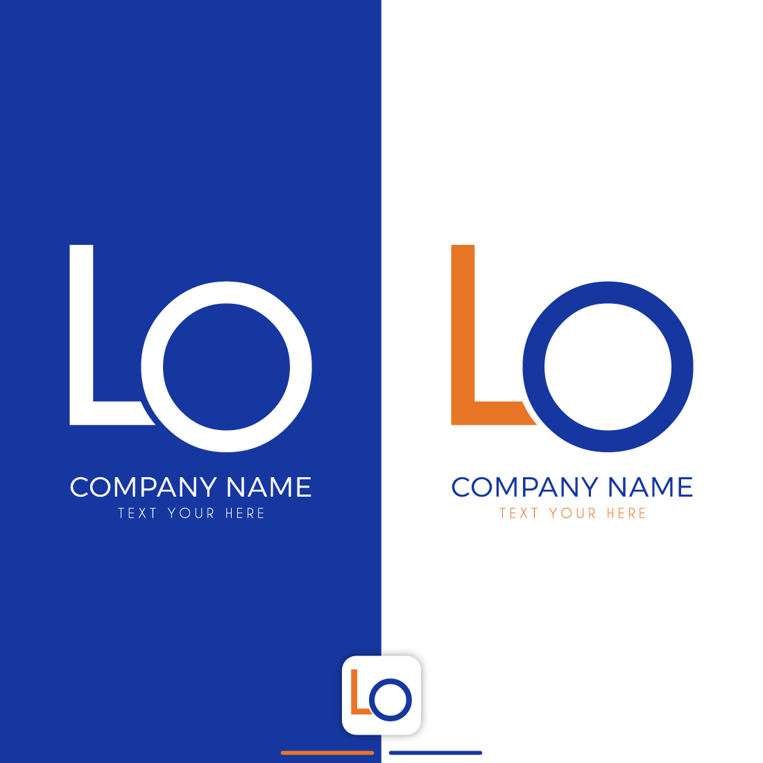 LO Letter Logo Design main cover.
